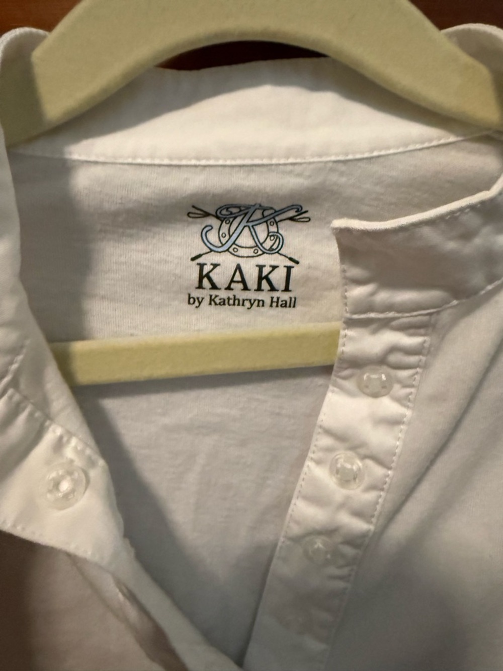 White & Royal Blue Short Sleeve Kids equestrian show shirt - Picture 2 of 4